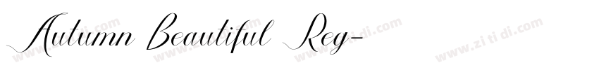 Autumn Beautiful Reg字体转换